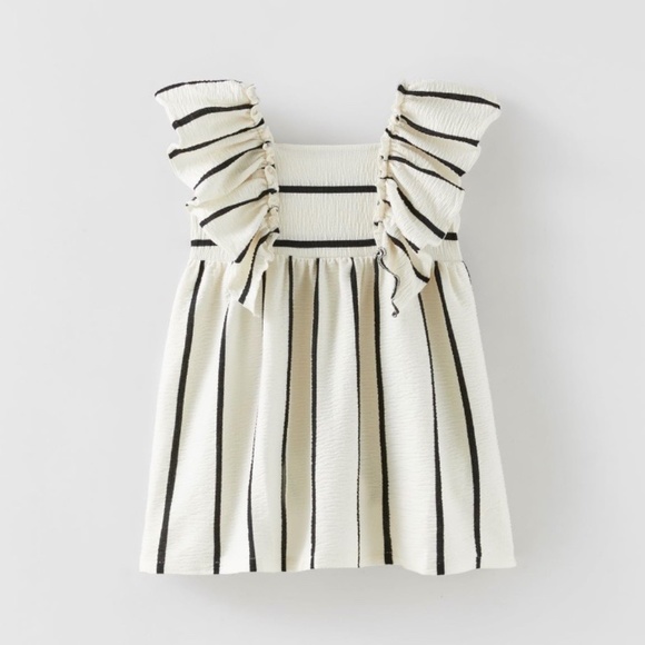 Zara Other - Zara Textured Dress with Stripes 4-5